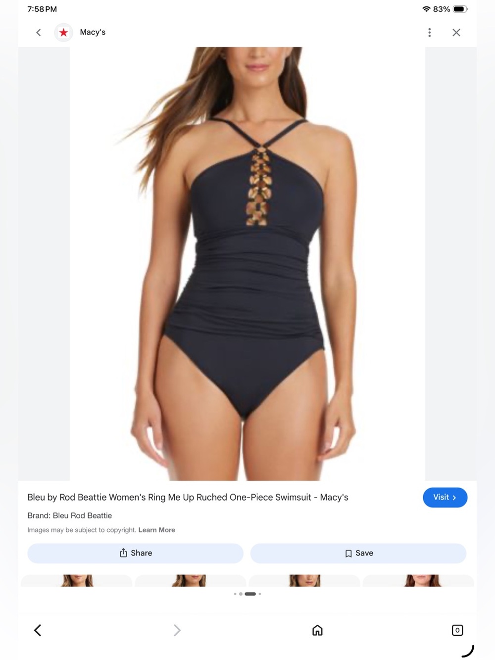 Bleu Rod Beattie Black Swimsuit is super stunning the suit it is gorgeous!